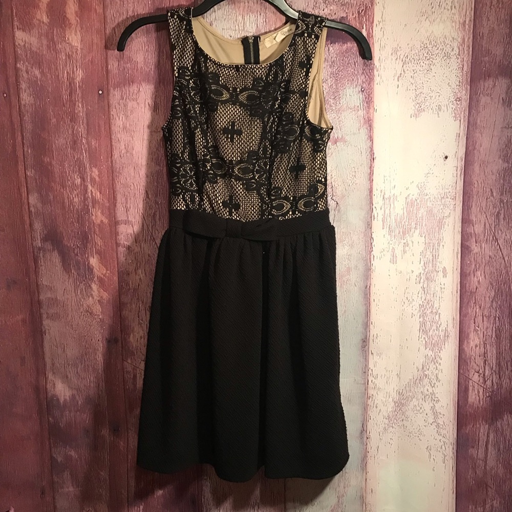 Black and Tan Cocktail Dress XS